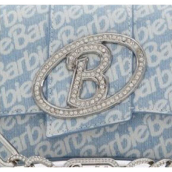 NWT~ALDO X BARBIE VOGUE Blue & Rhinestones Limited Edition Shoulder Bag Purse - Picture 8 of 9